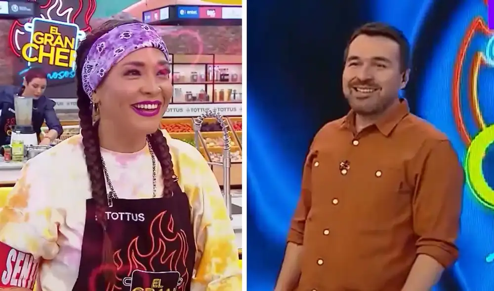 Giacomo Bocchio alienta a Katia Palma durante competencia. Foto: composición LR/ Capturas de Latina