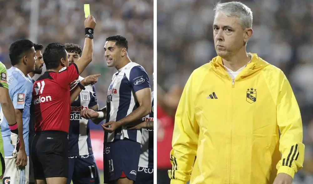 Tiago Nunes se mostró satisfecho con la forma de arbitrar de Joel Alarcón. Foto: composición de LR/Luis Jiménez/GLR | Video: Liga 1 Max
