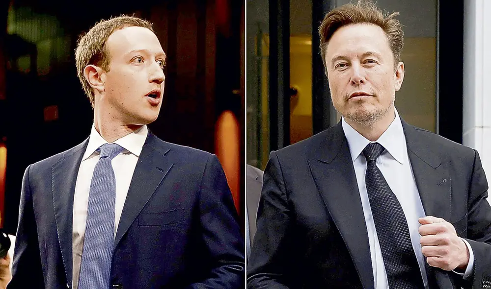 Mark Zuckerberg y Elon Musk. El primero practica jiujitsu brasilero hace varios años. Foto: archivo GLR