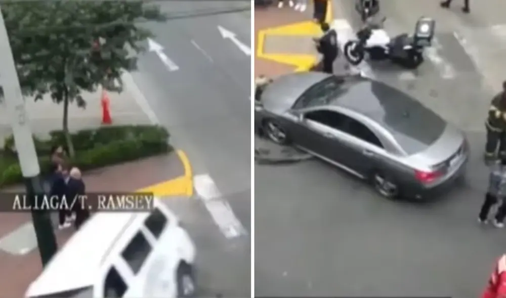 Abogado conducía un Mercedes Benz, pese a que carecía de licencia de conducir. Foto: composición LR/captura TV Perú /video:TV Perú Abogado conducía un Mercedes Benz, pese a que carecía de licencia de conducir. Foto: composición LR/captura TV Perú /video:TV Perú