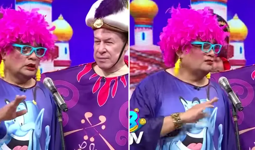 Jorge Benavides increpó a Yuca en vivo tras equivocarse en sketch. Foto: composición LR/ATV - Video: ATV