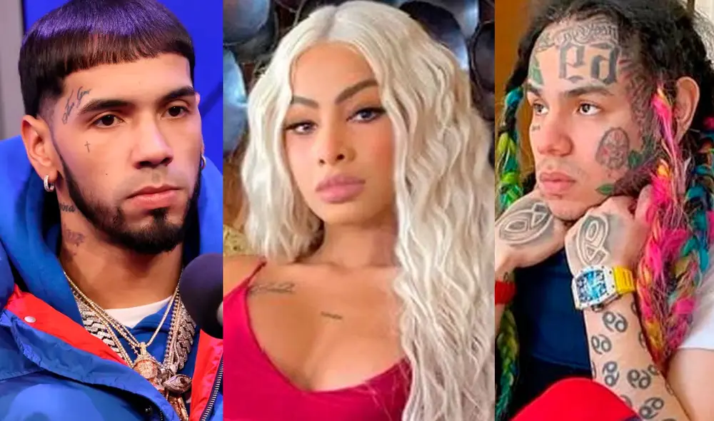 Anuel AA, Yailin y Tekashi69 se enfrentaron en Instagram. Foto: composición LR/Instagram