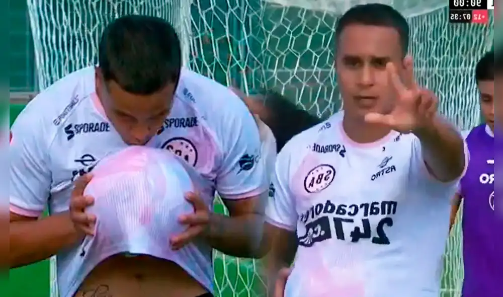 Jesús Barco se mostró conmovido por anotar el gol definitivo de su equipo. Foto: Composición LR / Captura Movistar Deportes