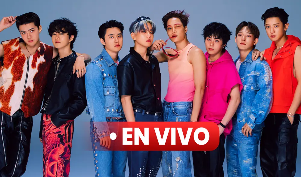 EXO: Sehun, Suho, D.O, Baekhyun, Kai, Xiumin, Chen y Chanyeol en imagen promocional de "Cream soda". Foto: composición LR/SM Entertainment