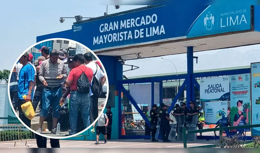 Los comerciantes del Gran Mercado Mayorista de Lima realizarán un plantón. Foto: composición GLR