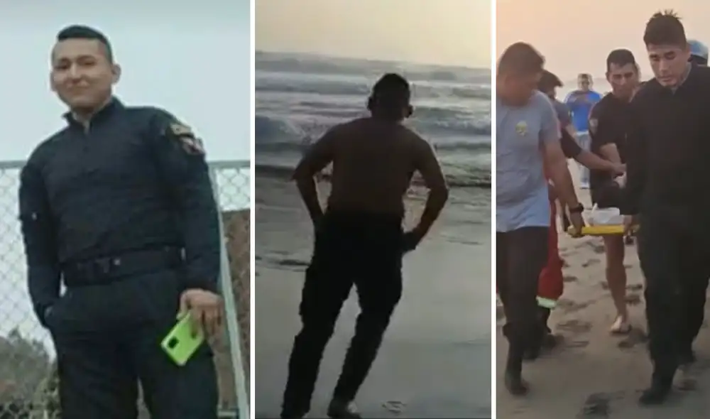 Sereno ayudó a salvar de la muerte a 3 menores. Foto: composición La República/capturas Latina - Video: Latina Sereno ayudó a salvar de la muerte a 3 menores. Foto: composición La República/capturas Latina - Video: Latina