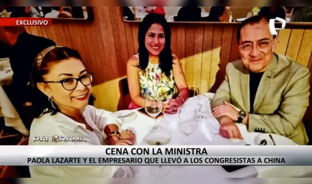 Paola Lazarte asumió el MTC en diciembre del 2022, formó parte del primer gabinete de Dina Boluarte. Foto: captura de “Panorama” - Video: “Panorama”