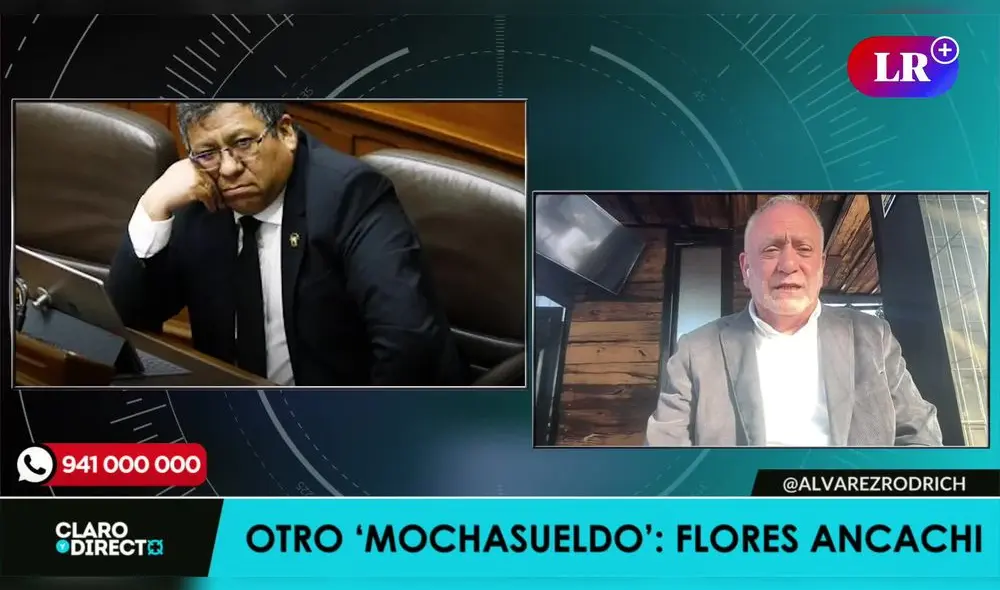 Augusto Álvarez Rodrich arremete contra Jorge Flores Ancachi. Foto/Video: LR+ Augusto Álvarez Rodrich arremete contra Jorge Flores Ancachi. Foto/Video: LR+