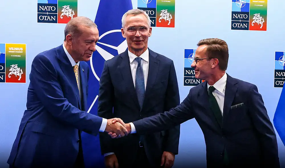 En víspera de cumbre de la OTAN, Turquía levantó el veto para la adhesión de Suecia. Foto: EFE.