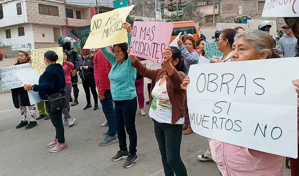 Reclamo. Vecinos exigen al alcalde López Aliaga tomar acciones en la ‘curva del diablo’ ante los constantes accidentes. Foto: difusión
