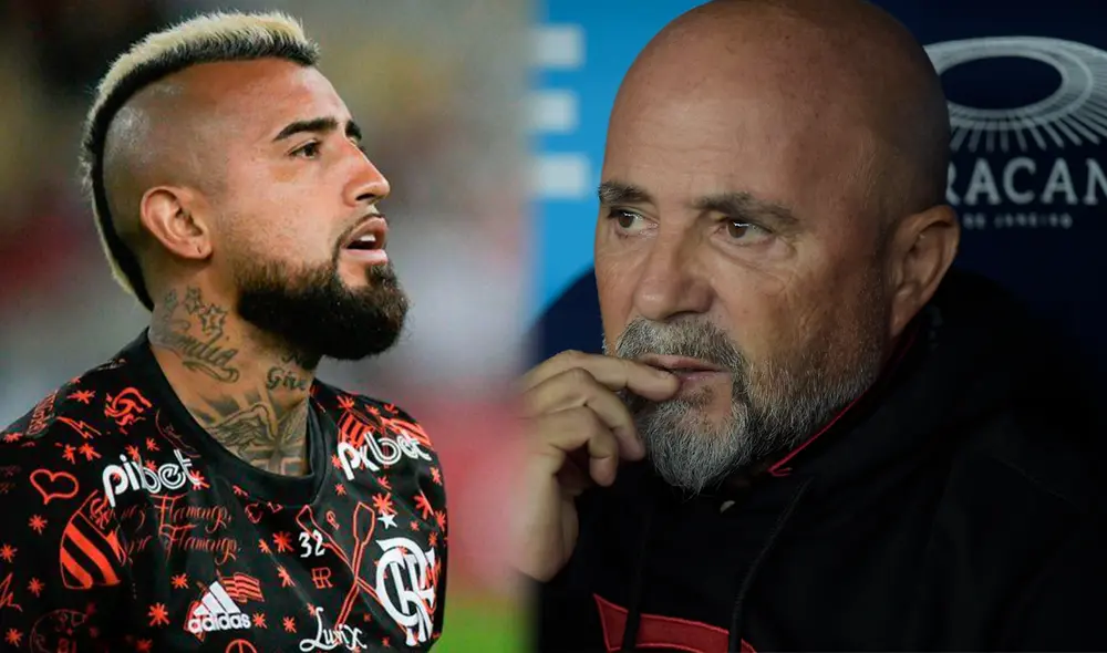 Vidal cumplió un año de contrato con Flamengo. Ahora se iría a otro club del Brasileirao. Foto: composición LR/AFP