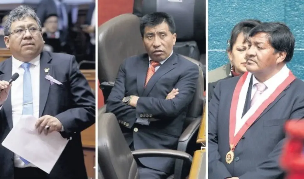 Perfiles. Flores Ancachi, Moisés Mamani y Francisco Ccama llegaron al Congreso por el voto ciudadano. No necesariamente se destacaron por legislar bien. Foto: La República