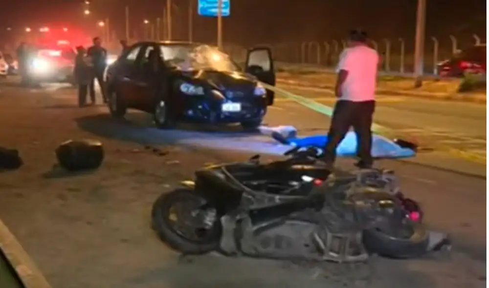 La víctima mortal fue identificada como Ingrid Corpus Leguía, de 28 años. Foto: captura de Panamericana - Video: Panamericana