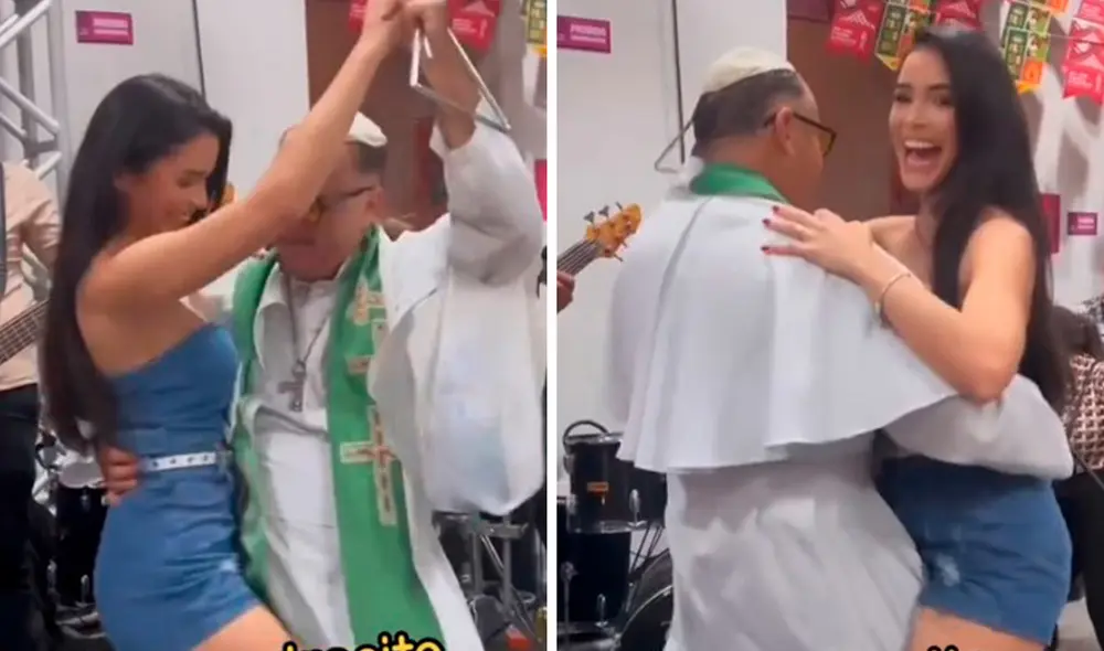 'Sacerdote' desata polémica en internet por bailar incorrectamente con supuesta feligresa. Foto: composición LR/captura Tik Tok 10josehdz1 'Sacerdote' desata polémica en internet por bailar incorrectamente con supuesta feligresa. Foto: composición LR/captura Tik Tok 10josehdz1