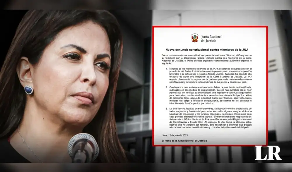 La congresista Patricia Chirinos cuestiona un supuesto respaldo a Zoraida Ávalos tras ser inhabilitada. Foto: composición Jazmin Ceras/La República. La congresista Patricia Chirinos cuestiona un supuesto respaldo a Zoraida Ávalos tras ser inhabilitada. Foto: composición Jazmin Ceras/La República.