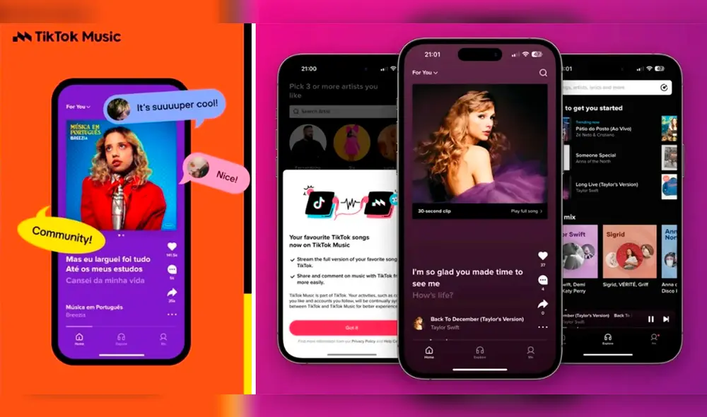 Por el momento, la plataforma TikTok Music solo se encuentra disponible en dos países. Foto: composición LR/TikTok