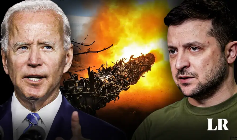 El presidente estadounidense brindó un discurso en el encuentro de líderes en Vilna, donde prometió apoyar a Ucrania. Foto: composición Jazmin Ceras para LR/AFP