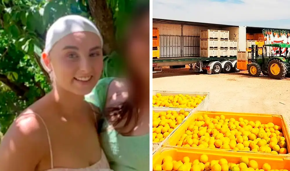 Alexandra Trandafil perdió casi todo su tejido capilar tras ser arrancado por una máquina de la empresa Nippy's. Foto: composición LR/Daily Mail/Nippy's Fruit Juice