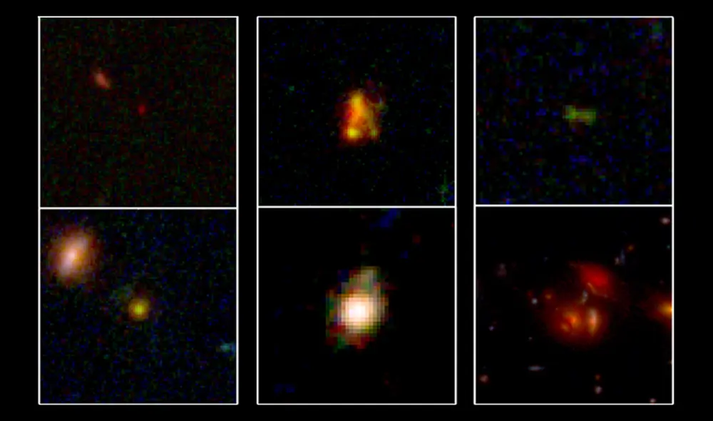 Galaxias tempranas observadas por el telescopio James Webb. Foto: referencial/NASA