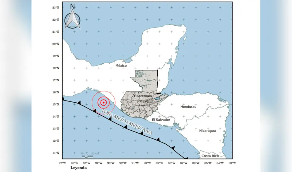 Sismo de 6.5 se registró en el Océano Pacífico. Foto: composiciónLR/INSIMUVEH Sismo de 6.5 se registró en el Océano Pacífico. Foto: composiciónLR/INSIMUVEH