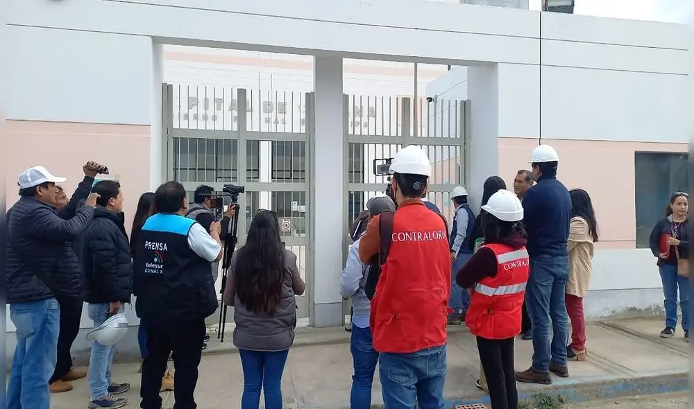 Personal del Gore y autoridades no pudieron ingresar a obra de nosocomio. Foto: La República