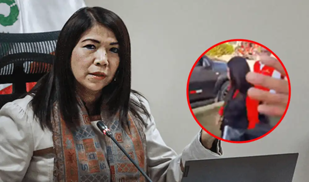 La congresista evitó los cuestionamientos de una ciudadana en Tumbes: Foto: composición LR/ Congreso