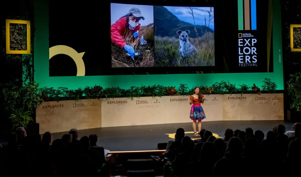 Científica peruana se presentó en auditorio principal de National Geographic. Foto: Kittner Científica peruana se presentó en auditorio principal de National Geographic. Foto: Kittner