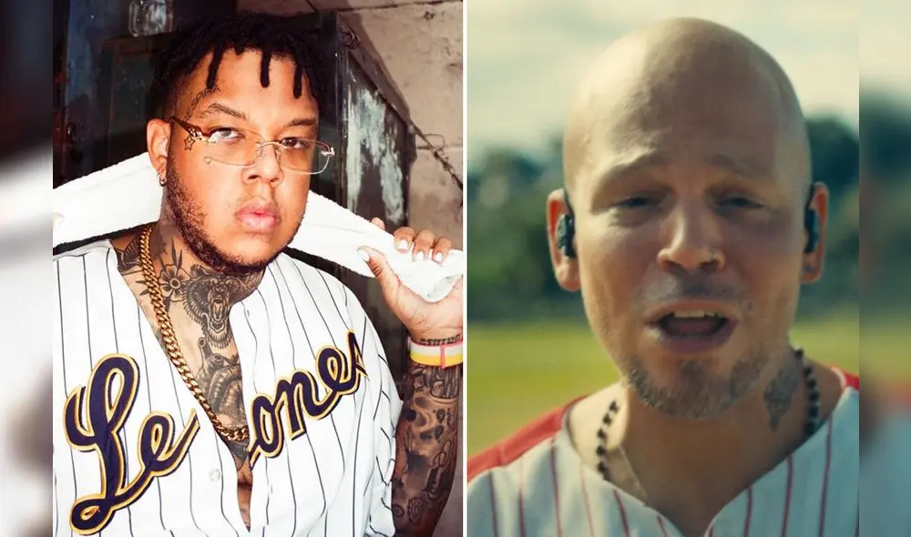 Residente y Akapellah están inmersos en una ráfaga de letras. Foto: composición LR/ Akapellag fans/ YouTube Residente