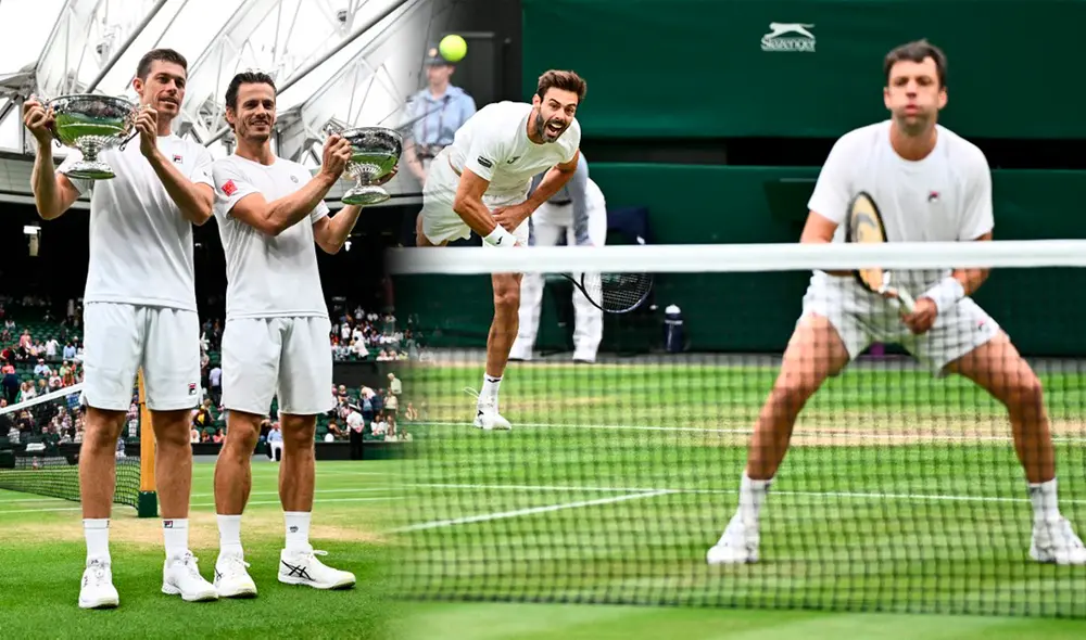 La dupla Horacio Zeballos-Marcel Granollers no pudo llevarse su primer título de Wimbledon. Foto: composición LR / AFP