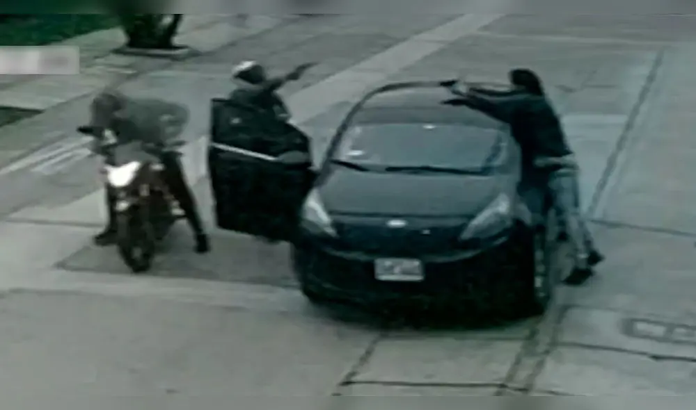 El enfrentamiento tuvo lugar en el distrito de Surco. Foto: cámaras de seguridad