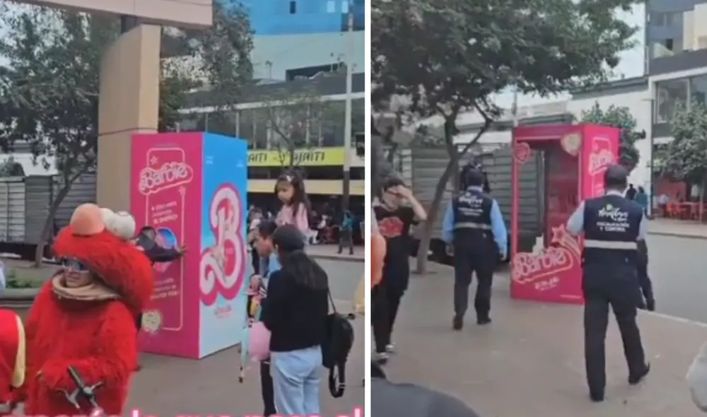 Quitan caja de la muñeca Barbie en Miraflores. Foto: composición LR / Twitter