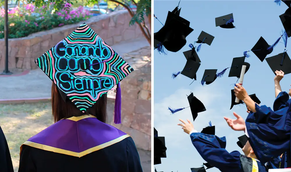 Personaliza tu birrete de una forma especial el día de tu graduación. Foto: composiciónLR/Togas Alessandro/Confirmado Personaliza tu birrete de una forma especial el día de tu graduación. Foto: composiciónLR/Togas Alessandro/Confirmado