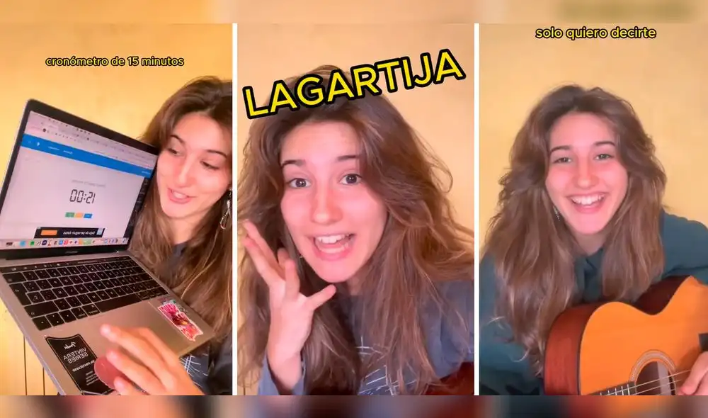 La joven sorprendió al demostrar su habilidad para componer una canción. Foto: composición Lol/captura de TikTok/@Linadesol_ La joven sorprendió al demostrar su habilidad para componer una canción. Foto: composición Lol/captura de TikTok/@Linadesol_
