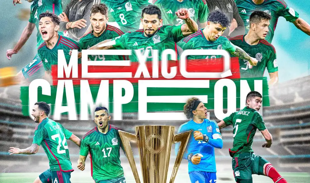 México se coronó por novena vez campeón de la Copa Oro. Foto: Twitter México.