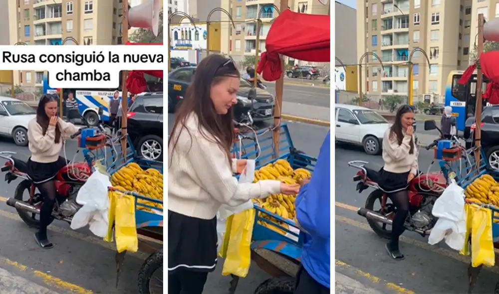 Uno de los transeúntes se acercó para comprar algunas frutas. Foto: composición LR / capturas de TikTok / @Milkokies