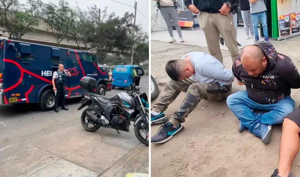 Uno de los cómplices de los malhechores se dio a al fuga, afirmó la PNP. Foto: composición LR / PNP / Rosario Rojas  - La República