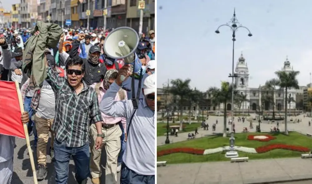 El Centro Histórico de Lima es zona intangible contra protestas. Foto: composición LR / La República / Andina