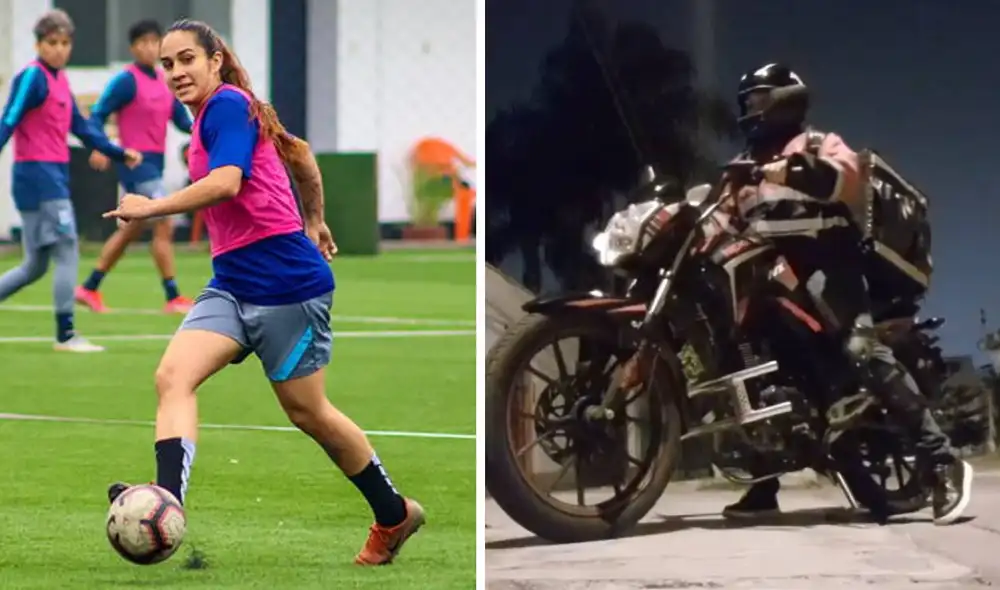 La exfutbolista de Alianza Lima se encuentra alejada de las canchas y ahora es repartidora. Foto: composición/captura TikTok. La exfutbolista de Alianza Lima se encuentra alejada de las canchas y ahora es repartidora. Foto: composición/captura TikTok.