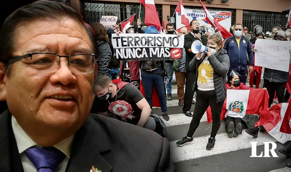 Jorge Salas Arenas, presidente del JNE, fue amenazado de muerte por integrantes de La Resistencia. Foto: composición LR / Fabrizio Oviedo