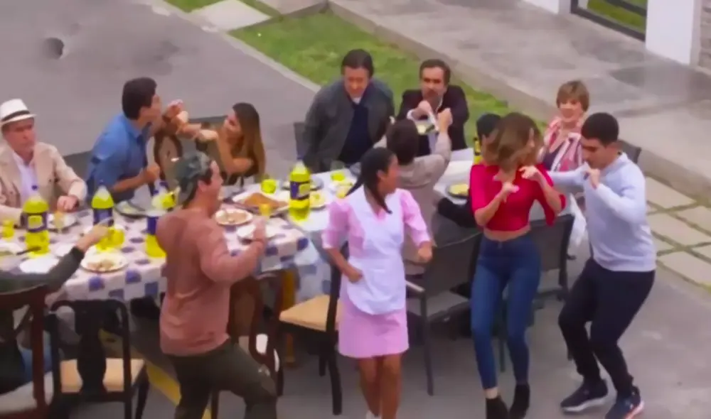 Los Maldini y los Gonzáles celebraron juntos la captura de Claudia Llanos. Foto: América TV Los Maldini y los Gonzáles celebraron juntos la captura de Claudia Llanos. Foto: América TV