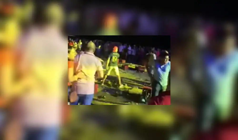 Evento se suspendió por algunos minutos. Foto y video: TelePalmeras Tarapoto