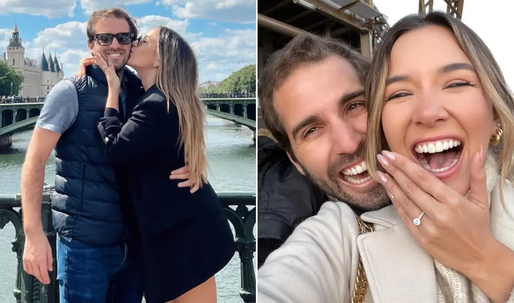 Francesco Balbi le pidió matrimonio en París a Alessandra Fuller, exconcursante del reality culinario 'El gran chef: famosos'. Foto: composición LR/captura de instagram
