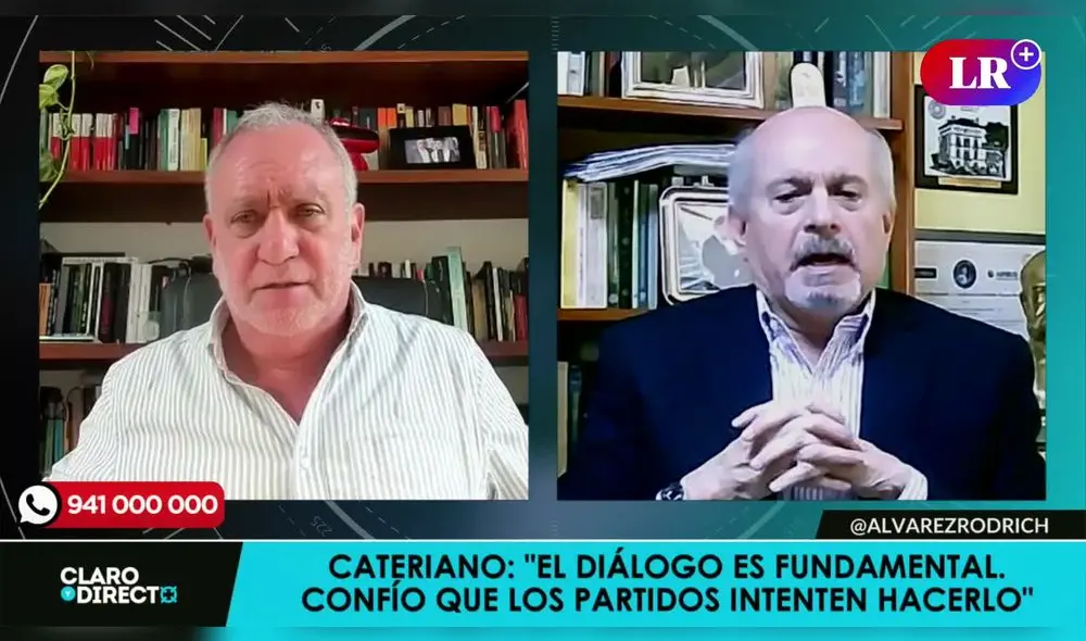 Augusto Álvarez Rodrich conversó con Pedro Cateriano sobre la posibilidad de que en estas protestas también se emplee la violencia. Foto/Video: LR+ Augusto Álvarez Rodrich conversó con Pedro Cateriano sobre la posibilidad de que en estas protestas también se emplee la violencia. Foto/Video: LR+