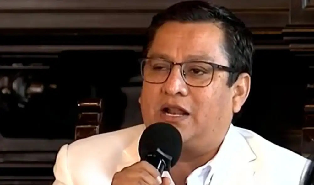 César Vásquez se pronuncia durante el mensaje a la nación. Foto: captura TV Perú