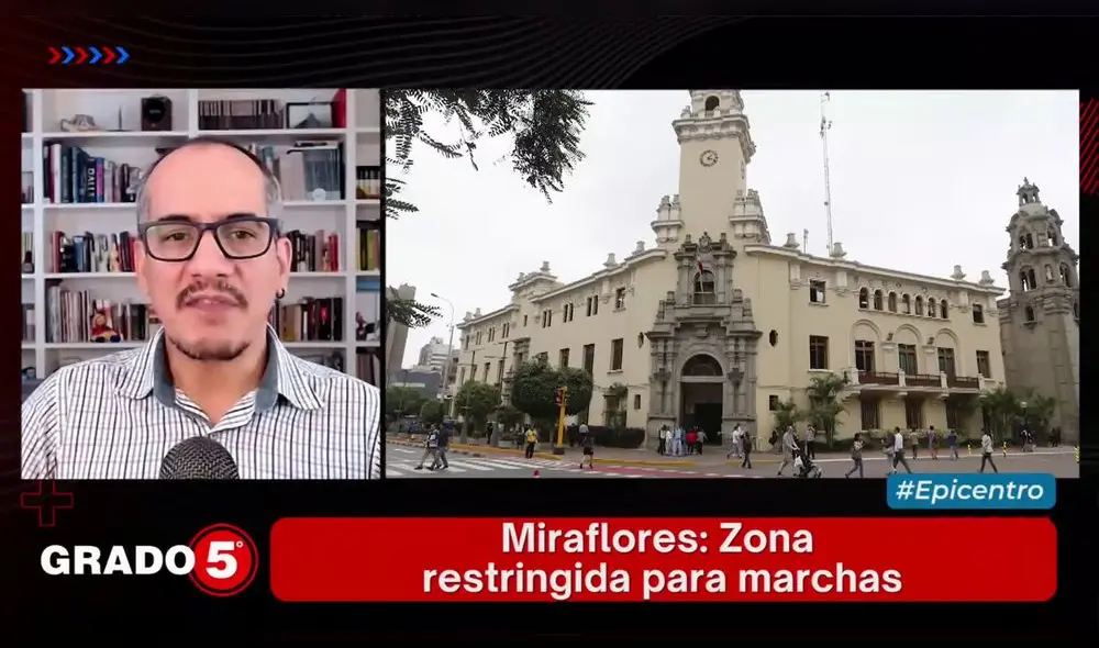 David Gómez Fernandini cuestiona las medidas del Gobierno en el marco de la marcha del 19J. Foto: Grado 5/LR+ - Video: Grado 5/LR+