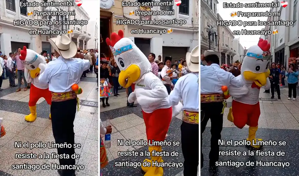 El pollo demostró su buen ritmo para el baile. Foto: composición LR/@Elcholotuberviajero/TikTok