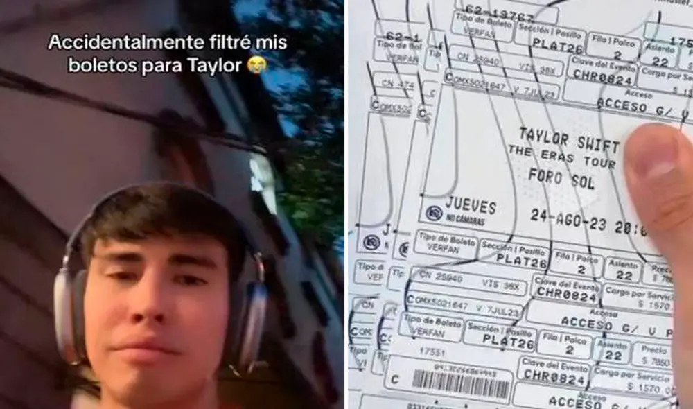 La emoción lo embargó y mostró sus boletos por error. Foto: composición LR/@Ladivaza/TikTok La emoción lo embargó y mostró sus boletos por error. Foto: composición LR/@Ladivaza/TikTok