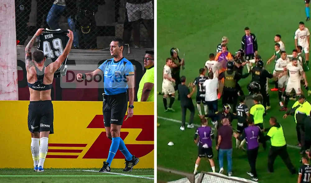 Así habría sido el gesto del jugador de Corinthians luego del segundo gol. Foto: composición LR/Movistar Deportes/ESPN