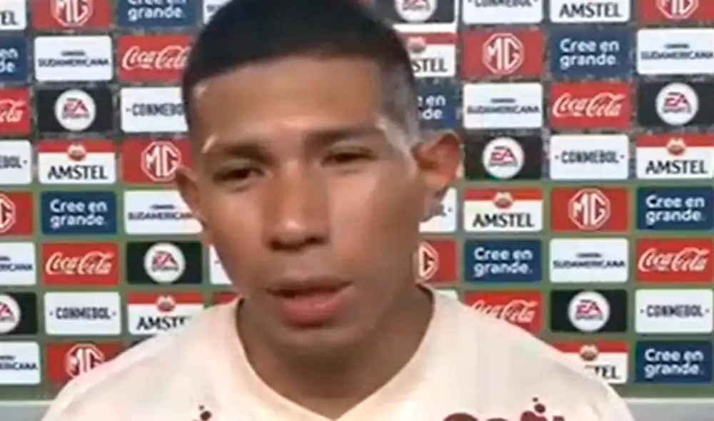 Edison Flores sostuvo que se siente orgulloso del plantel de Universitario pese a la eliminación ante Corinthians. Foto: captura de DirecTV Sports - Video: DirecTV Sports