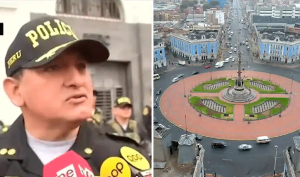 Las principales calles y plazas de la capital cuentan con presencia policial a inicios de la gran 'Marcha Nacional'. Foto: composición LR/captura RPP/Flavio Matos Las principales calles y plazas de la capital cuentan con presencia policial a inicios de la gran 'Marcha Nacional'. Foto: composición LR/captura RPP/Flavio Matos